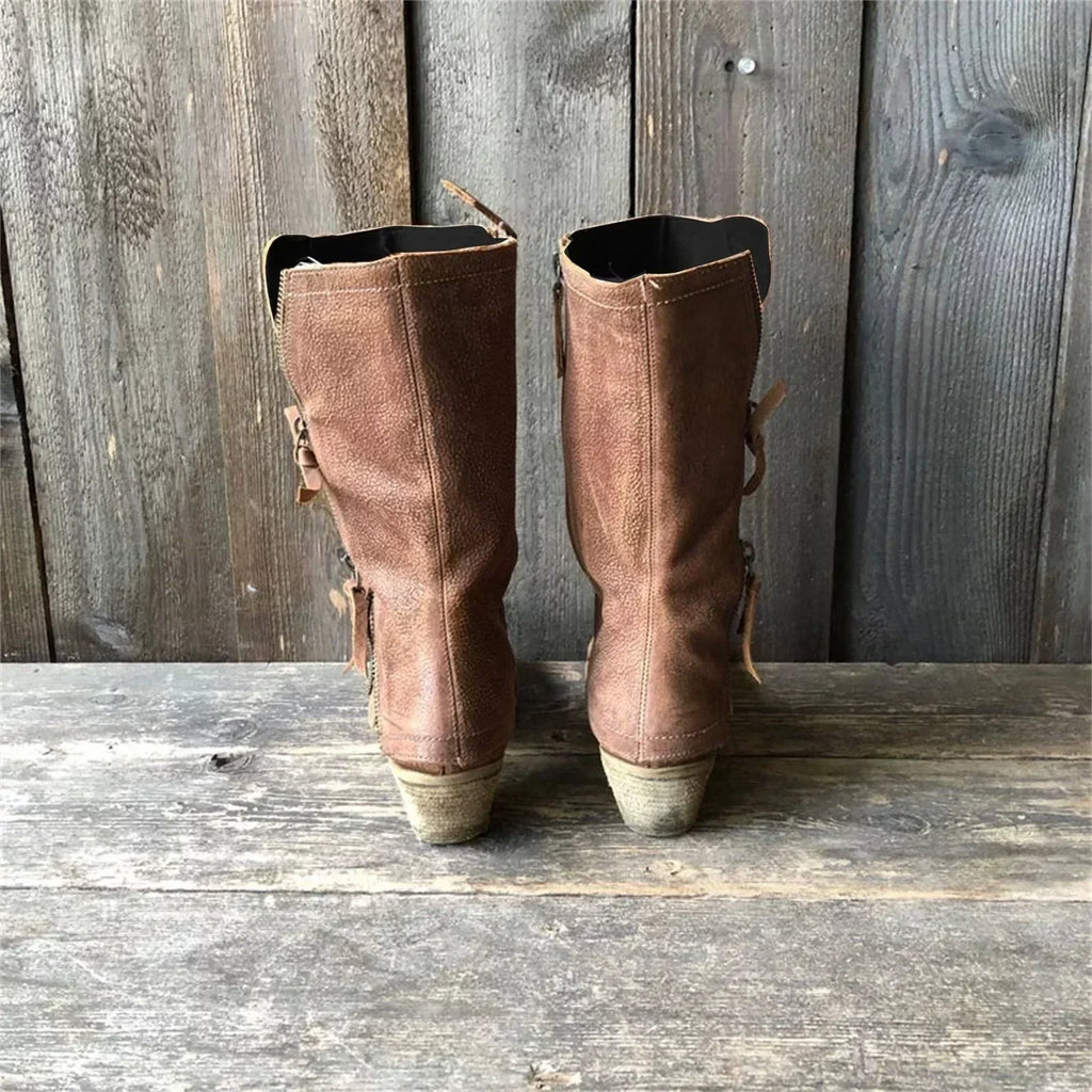 Amore | Wadenhohe Damenstiefel mit Seitenreißverschluss