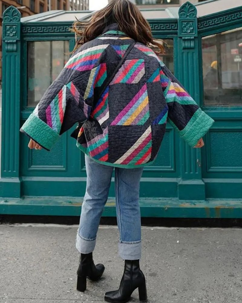 Flōre | Damenjacke mit geometrischem Print