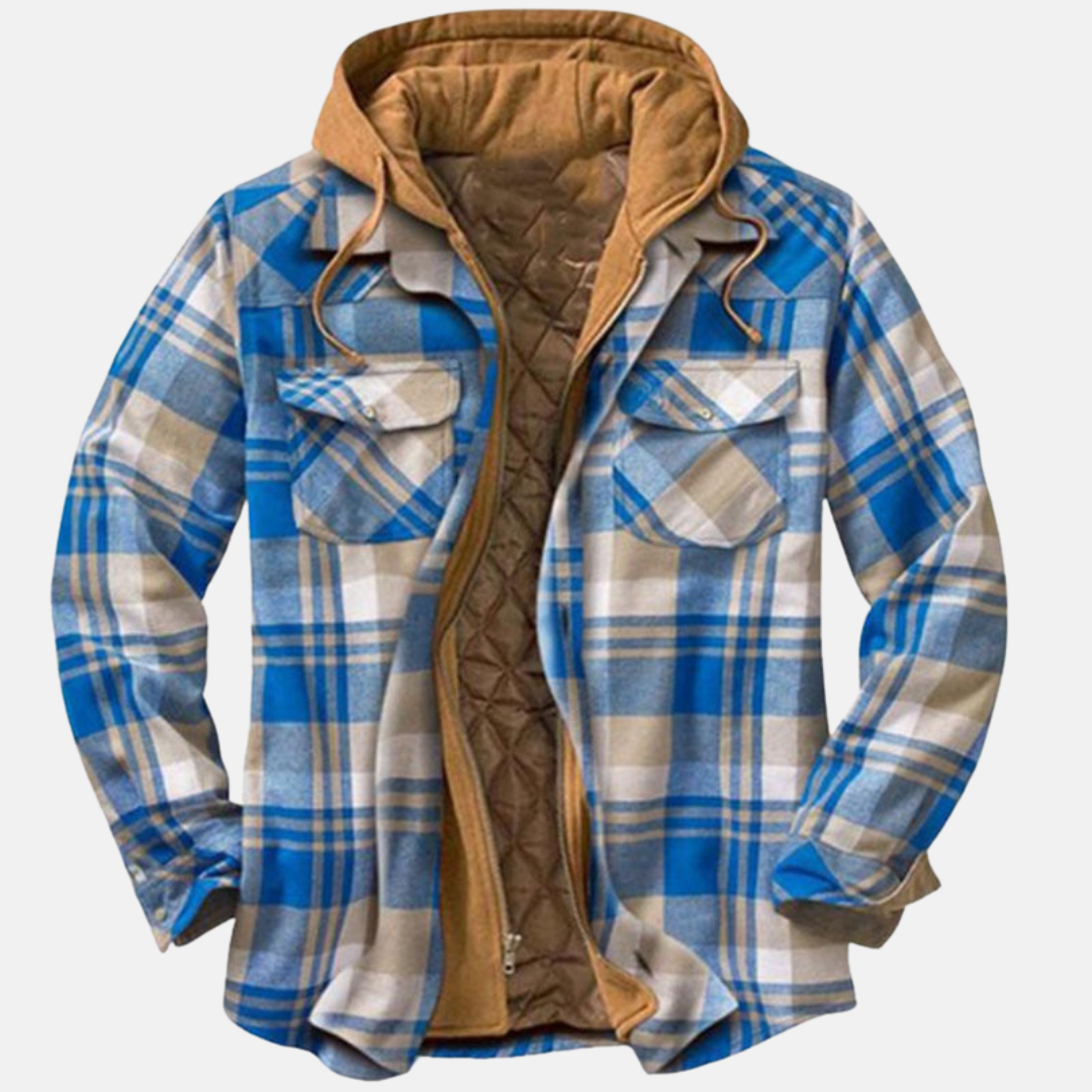 Mane | Chaqueta informal de cuadros con botones para hombre