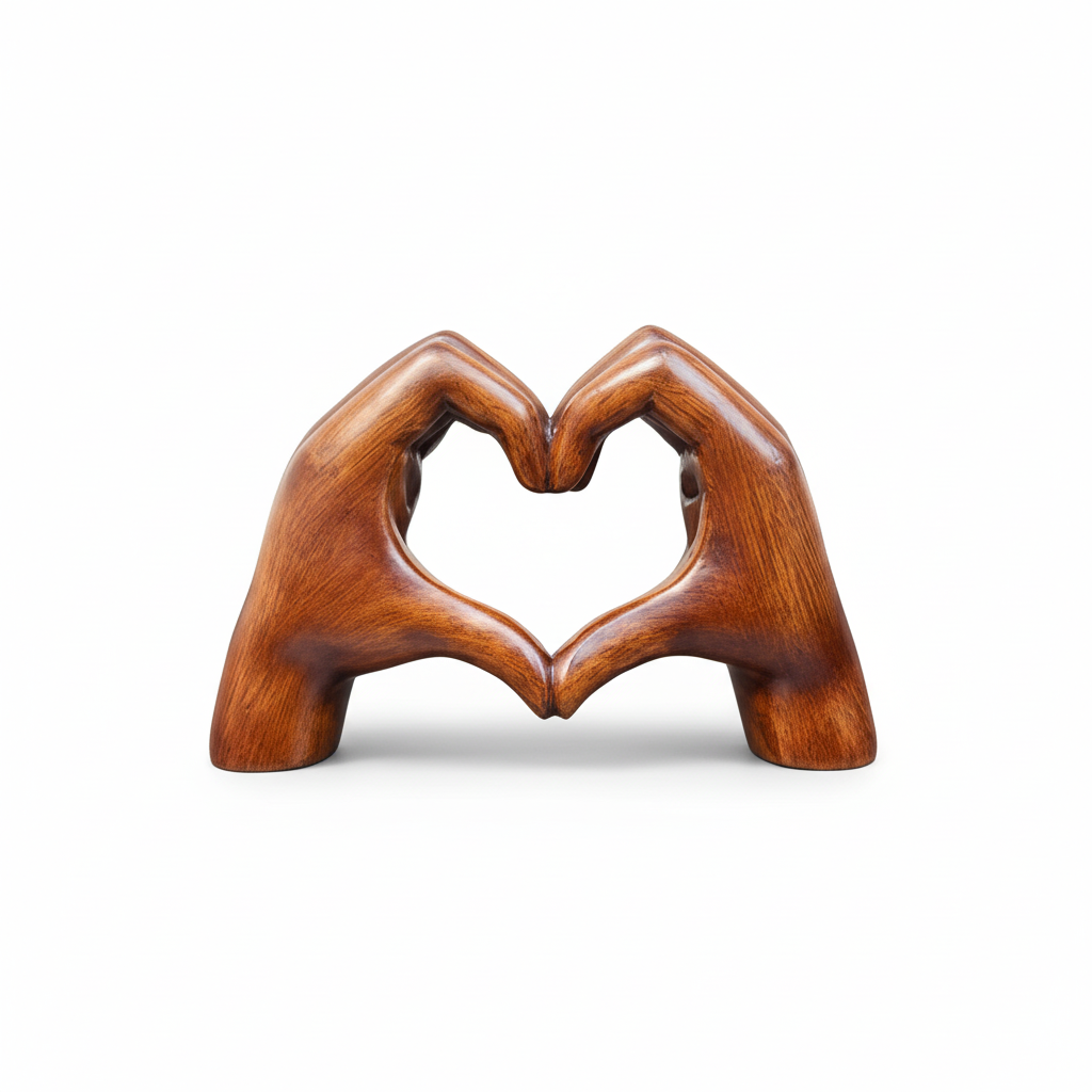 WarmHeart – Handgefertigtes Herz-Ornament aus Holz als Symbol der Liebe