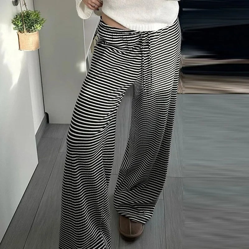 Sephira | Damen Frühlings-Gestreifte Relaxed-Hose