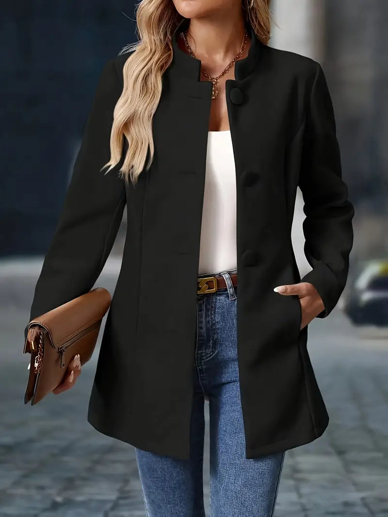 Luna | Damen Winter Mantel mit Knöpfen