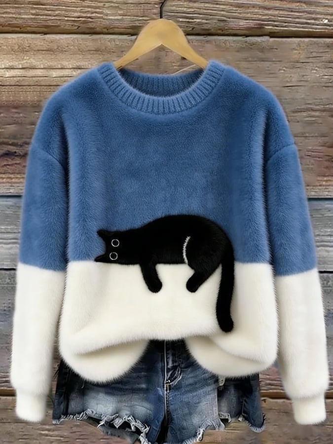 SUENTA Dôre | Kuscheliger Oversize-Pullover Blau