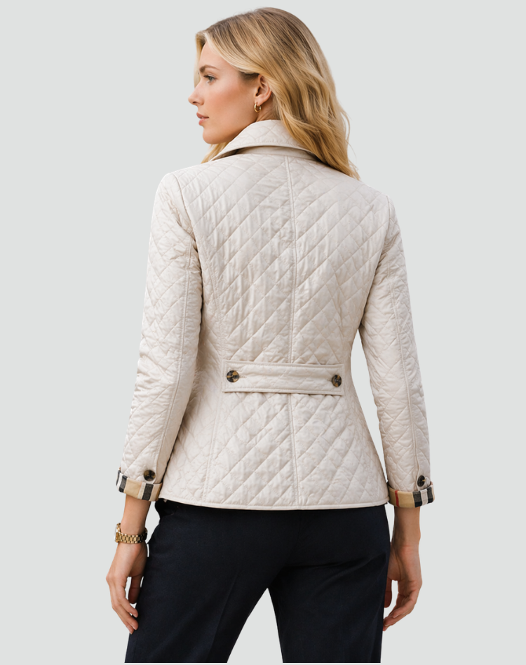 Chāme | Chaqueta de entretiempo acolchada para mujer, corte regular, con cuello y botones