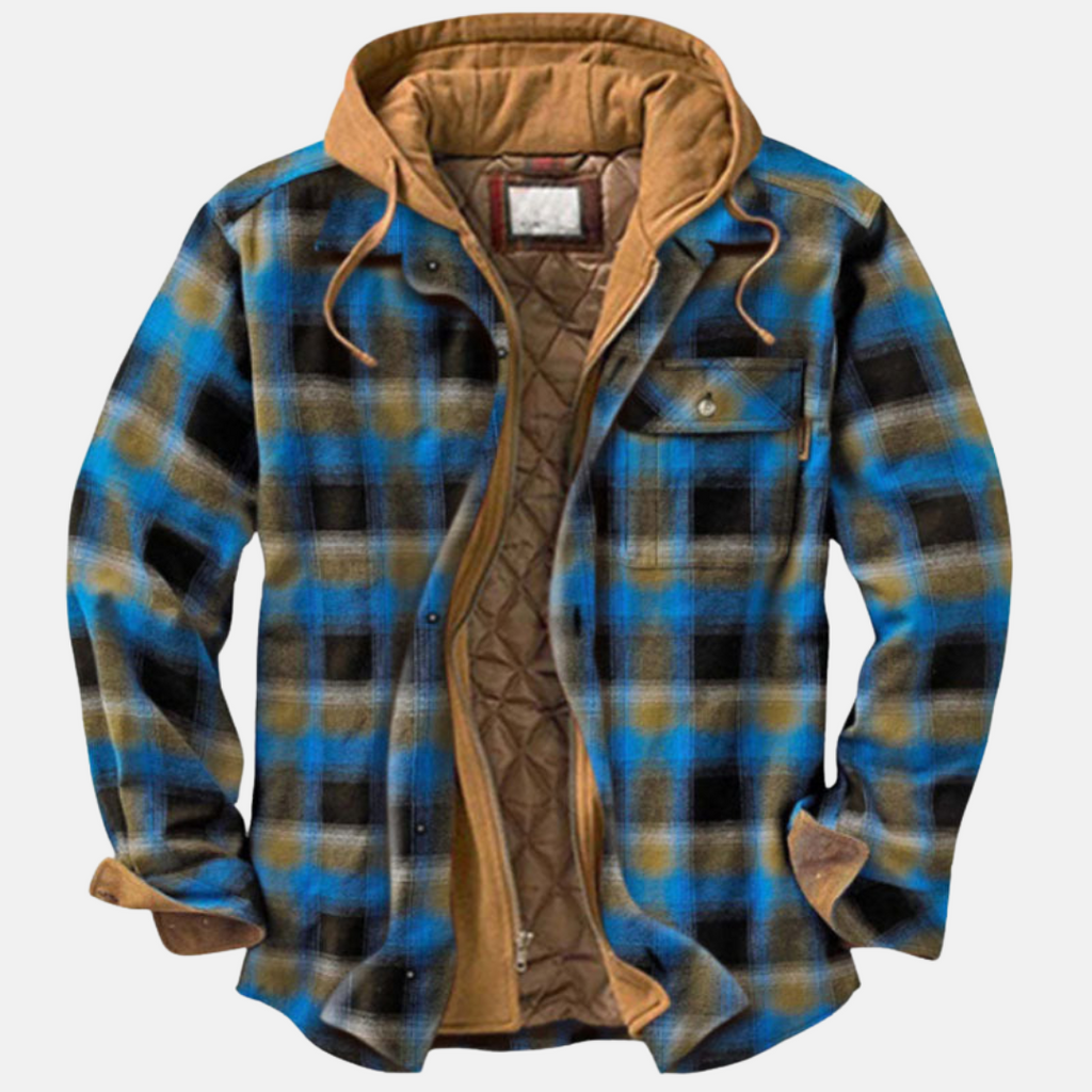 Mane | Chaqueta informal de cuadros con botones para hombre