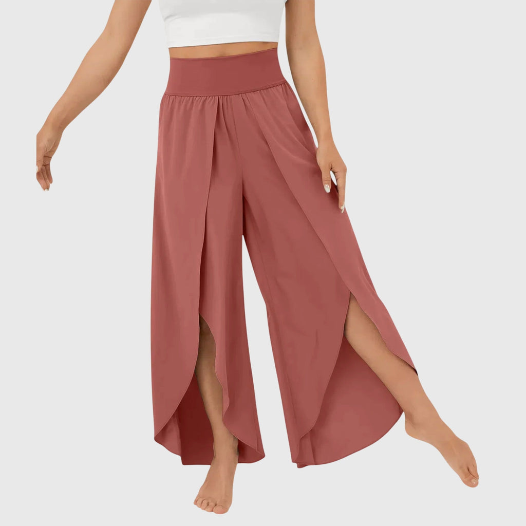 Tasana | Damen Weit geschnittene Boho-Hose mit Schlitzdesign