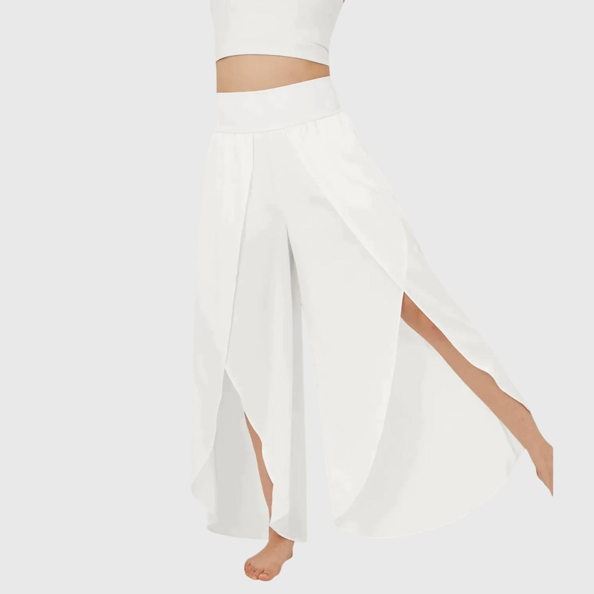 Tasana | Damen Weit geschnittene Boho-Hose mit Schlitzdesign