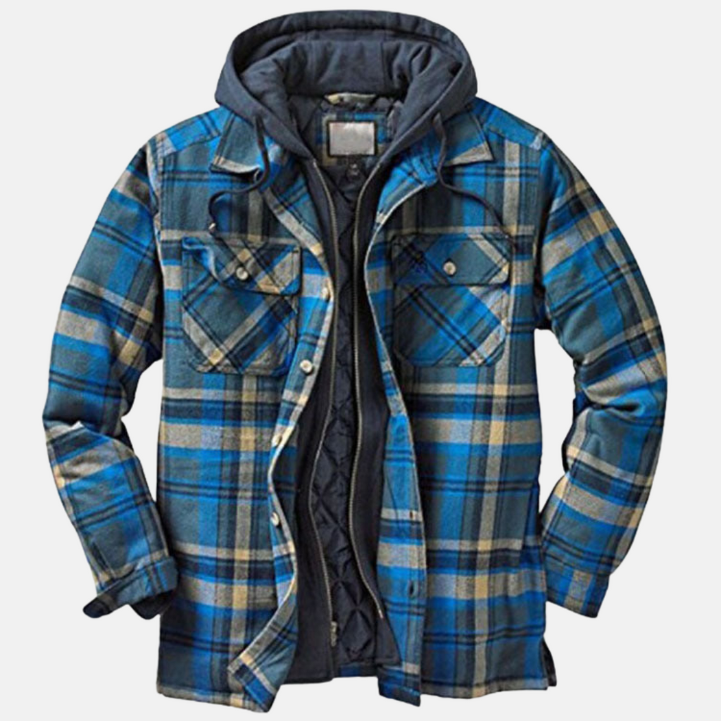 Mane | Chaqueta informal de cuadros con botones para hombre