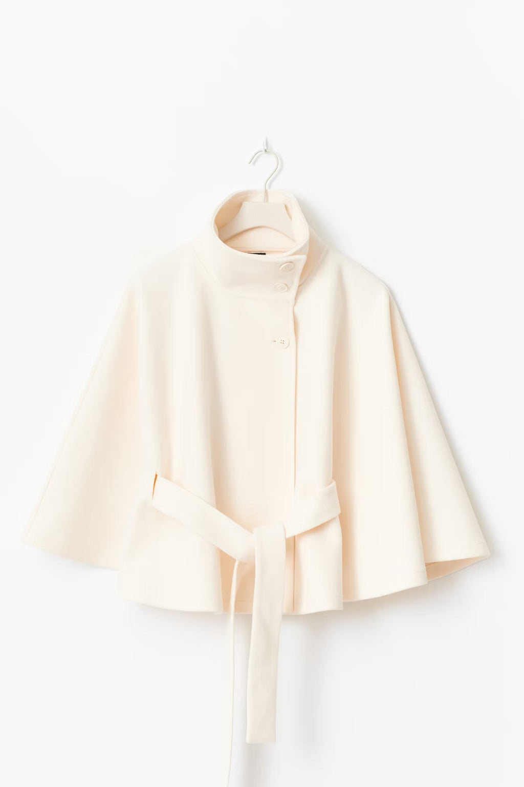 Parsha | Cape-Mantel für Damen, Regular Fit, hoher Kragen, Bindegürtel, Winter