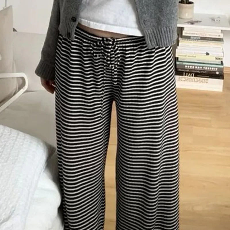 Sephira | Damen Frühlings-Gestreifte Relaxed-Hose