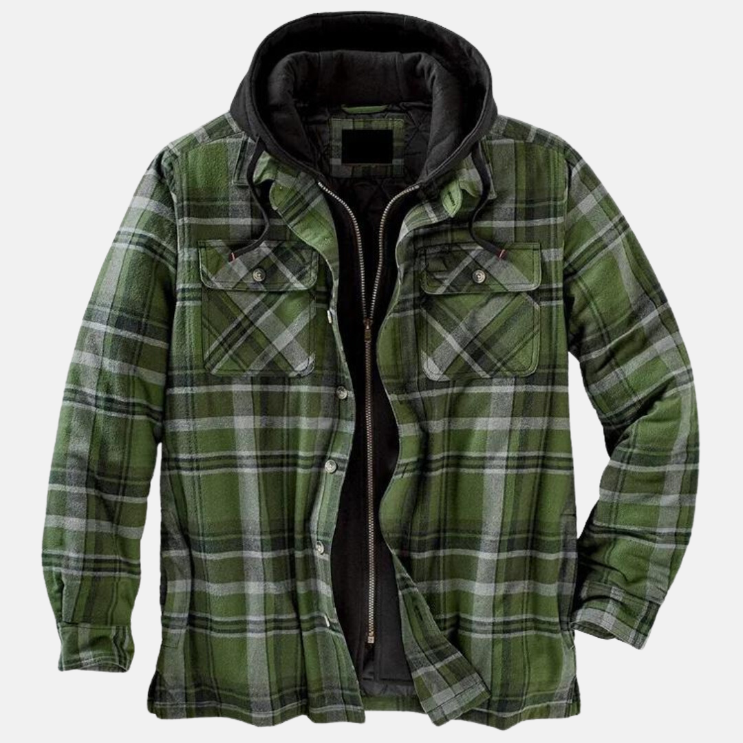 Mane | Chaqueta informal de cuadros con botones para hombre