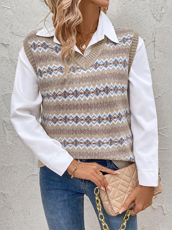 Flōre | Künstlerische und elegante Jacquard-Strickweste