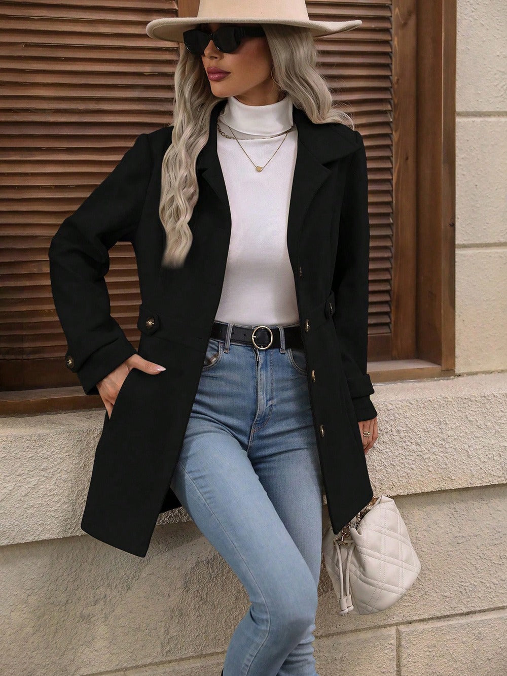 Isana | Herbst-Trenchcoat für Damen mit Gürtel, taillierter Schnitt, Übergangszeit