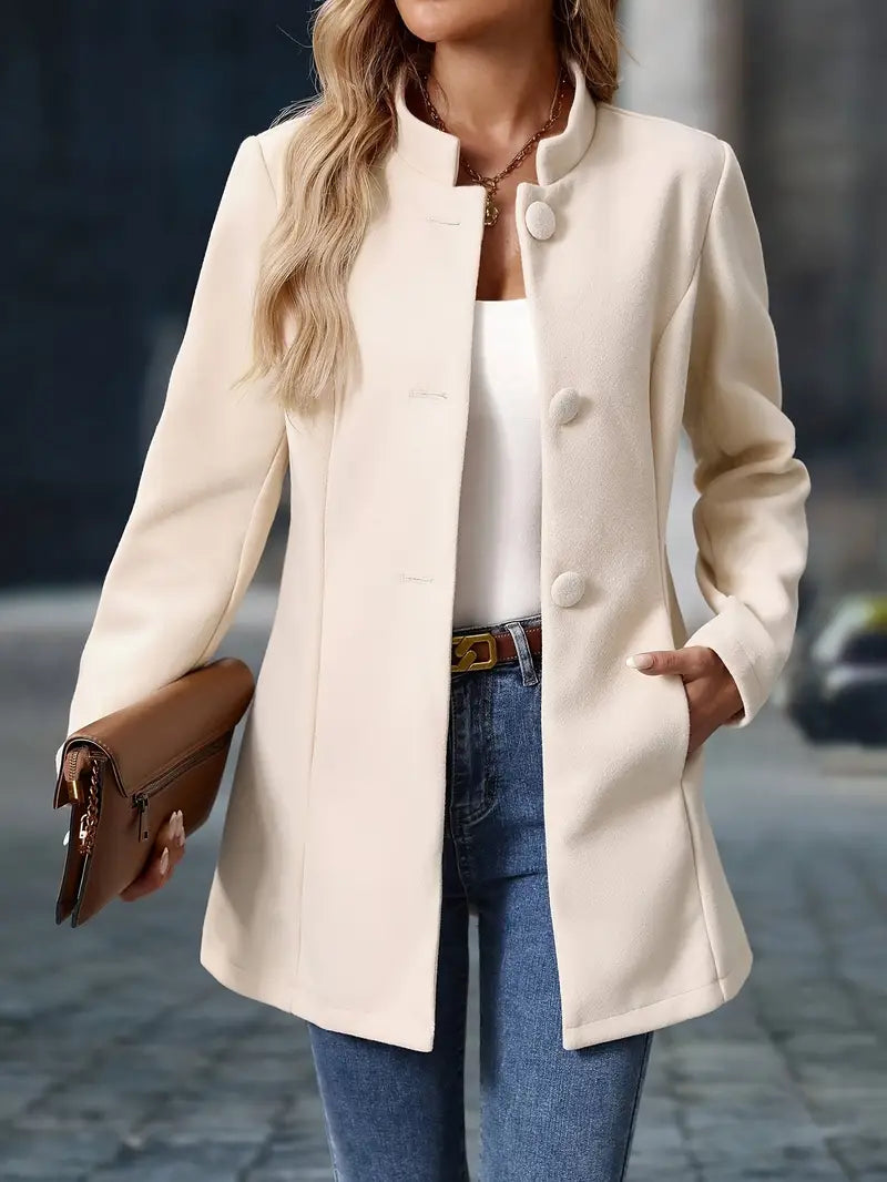Luna | Damen Winter Mantel mit Knöpfen