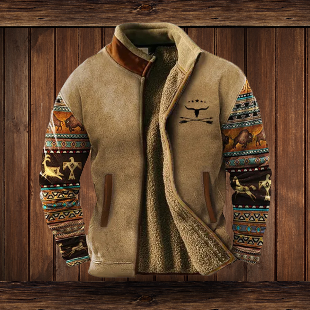 SUENTA Herren Fleecejacke Stilvoller Komfort Bequemlichkeit Langlebigkeit Eleganz Braun 2