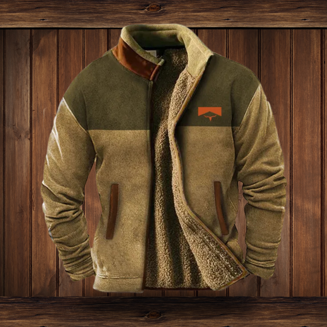 SUENTA Herren Fleecejacke Stilvoller Komfort Bequemlichkeit Langlebigkeit Eleganz Braun