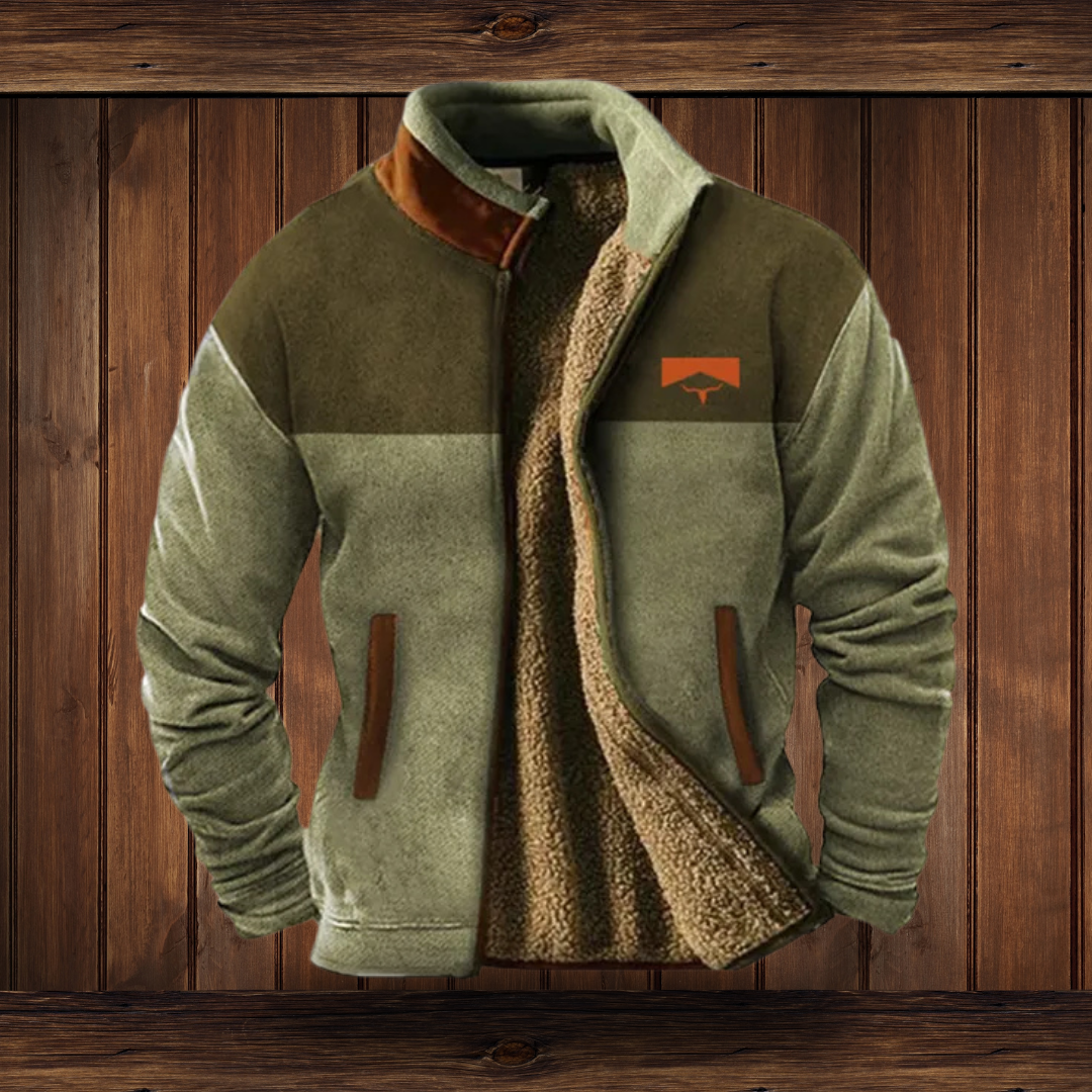 SUENTA Herren Fleecejacke Stilvoller Komfort Bequemlichkeit Langlebigkeit Eleganz Grün