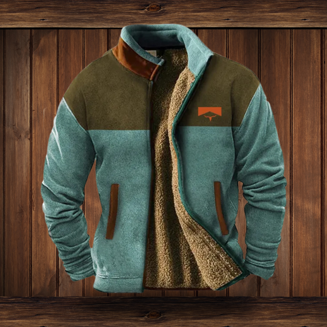 SUENTA Herren Fleecejacke Stilvoller Komfort Bequemlichkeit Langlebigkeit Eleganz Blau