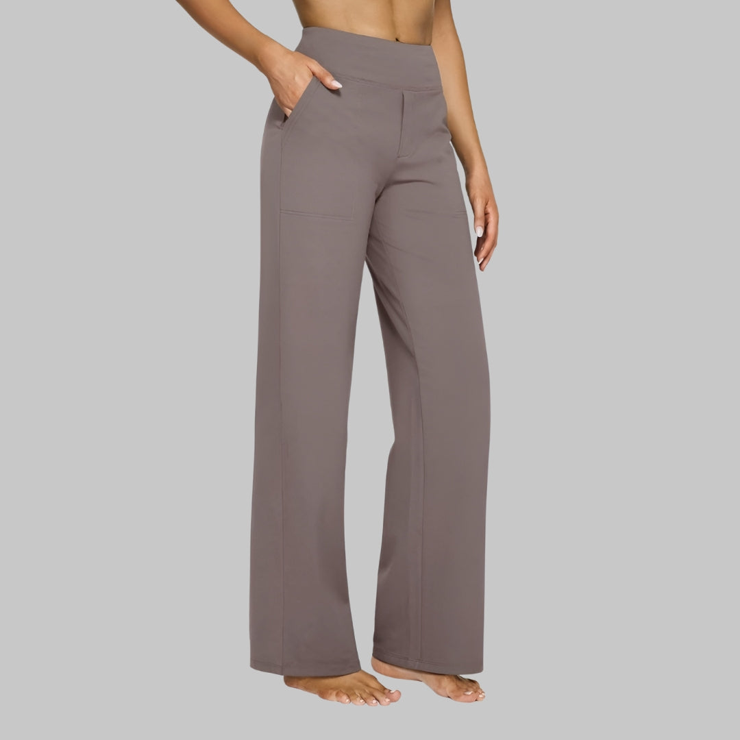 SUENTA Komfortable Stretchhose Figur schmeichelt Bequem Selbstbewusst Taupe