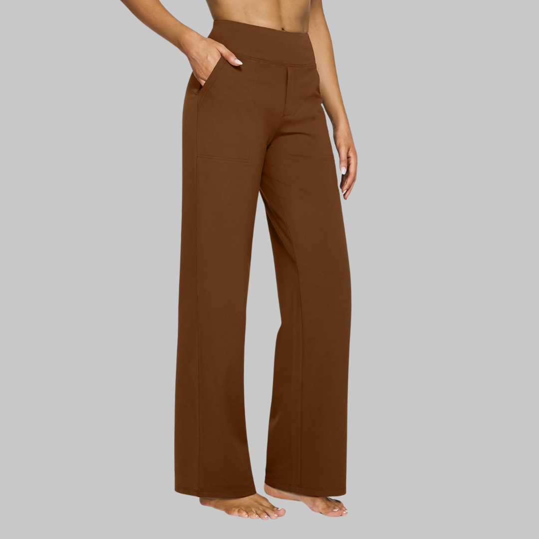 SUENTA Komfortable Stretchhose Figur schmeichelt Bequem Selbstbewusst Dunkelbraun