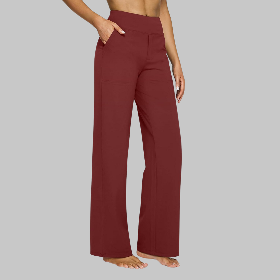 SUENTA Komfortable Stretchhose Figur schmeichelt Bequem Selbstbewusst Rot