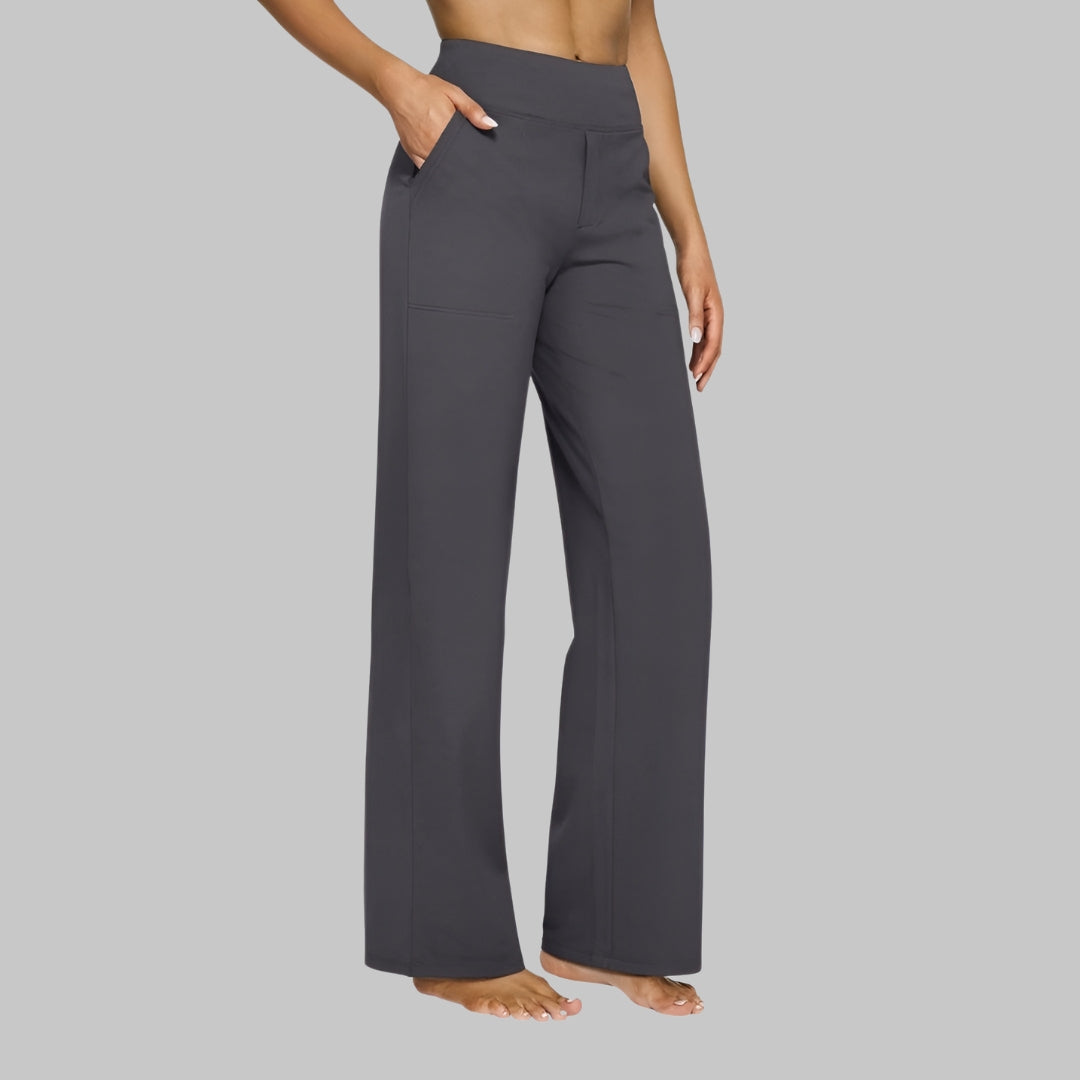 SUENTA Komfortable Stretchhose Figur schmeichelt Bequem Selbstbewusst Dunkelgrau