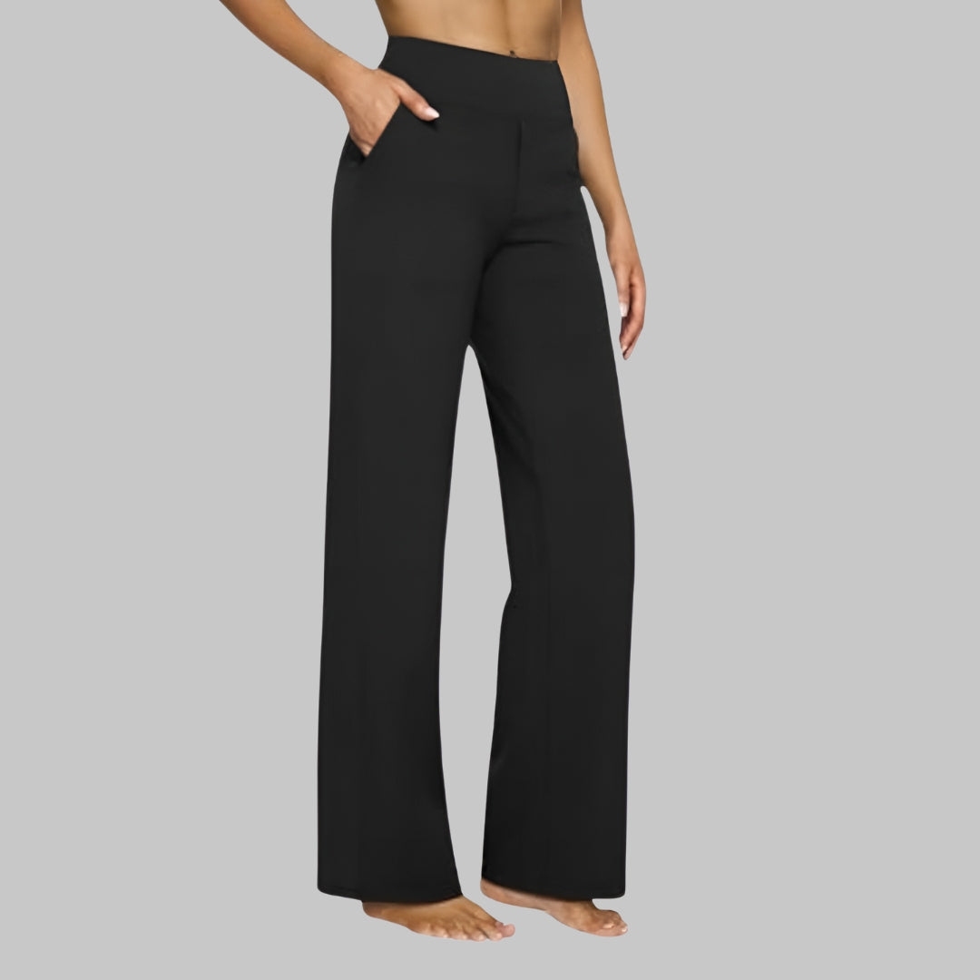 SUENTA Komfortable Stretchhose Figur schmeichelt Bequem Selbstbewusst Schwarz