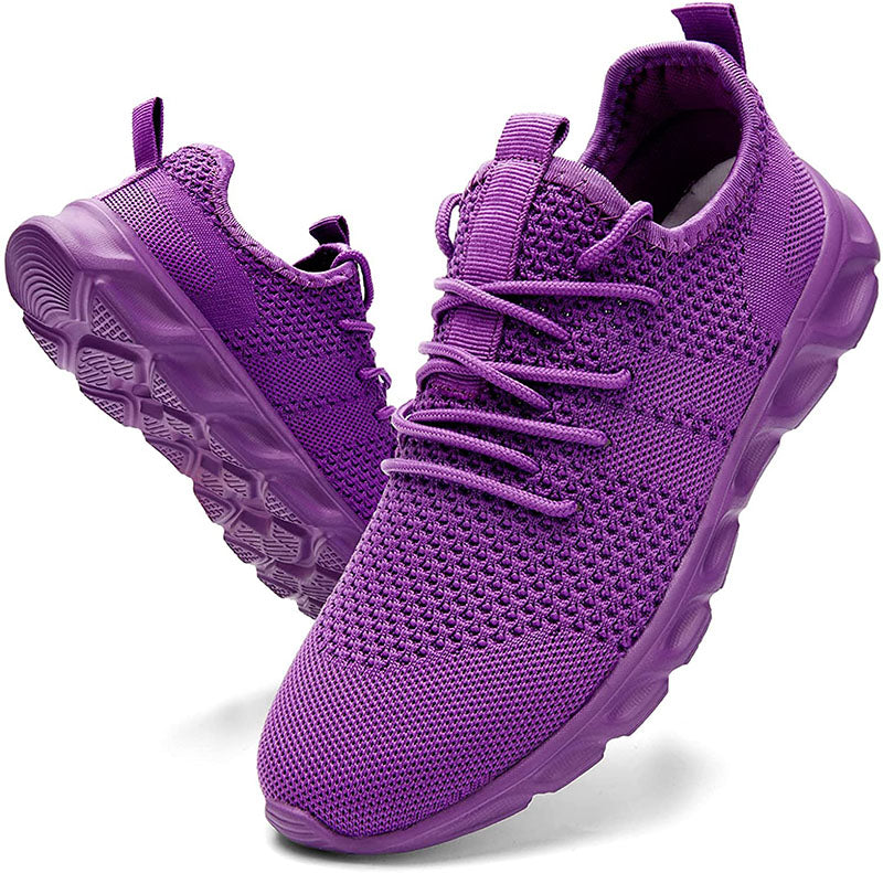SUENTA Damen Sneaker Atmungsaktivem Stoff 4 Cm Unter Der Ferse Fußgewölbe-Stütze