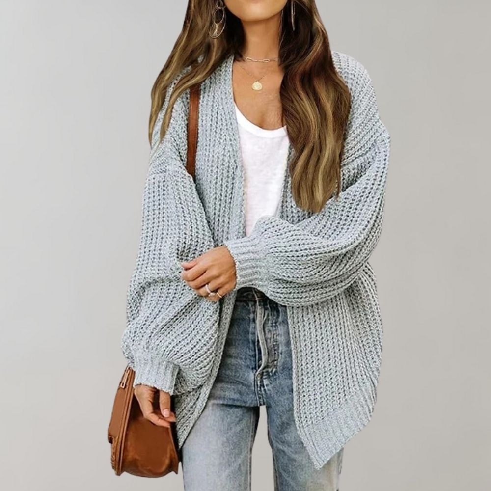 Sephira | Damen Freizeit-Strickjacke mit offener Vorderseite