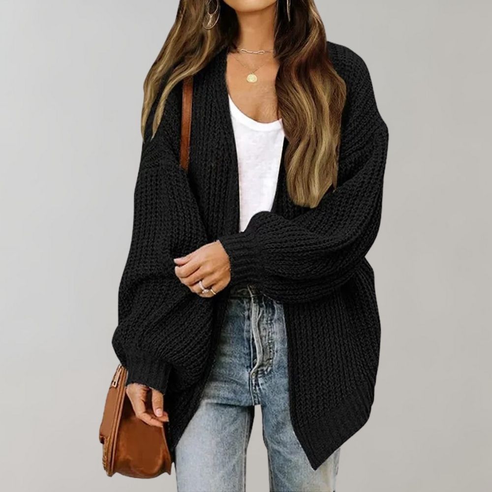 Sephira | Damen Freizeit-Strickjacke mit offener Vorderseite