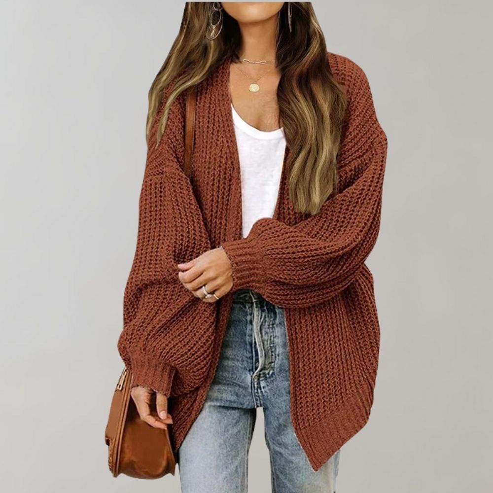 Sephira | Damen Freizeit-Strickjacke mit offener Vorderseite