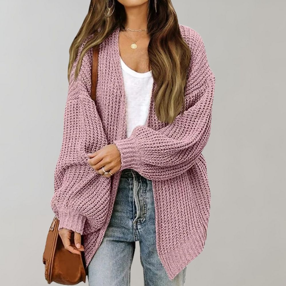 Sephira | Damen Freizeit-Strickjacke mit offener Vorderseite