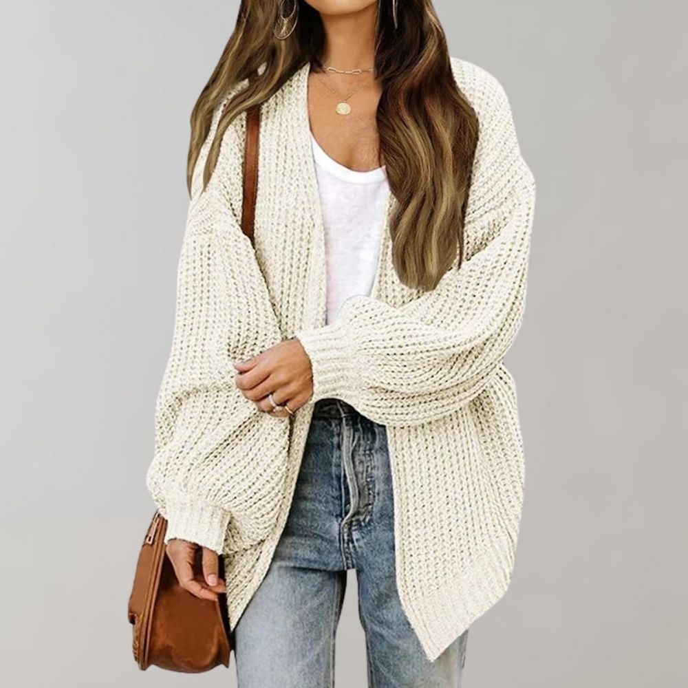 Sephira | Damen Freizeit-Strickjacke mit offener Vorderseite