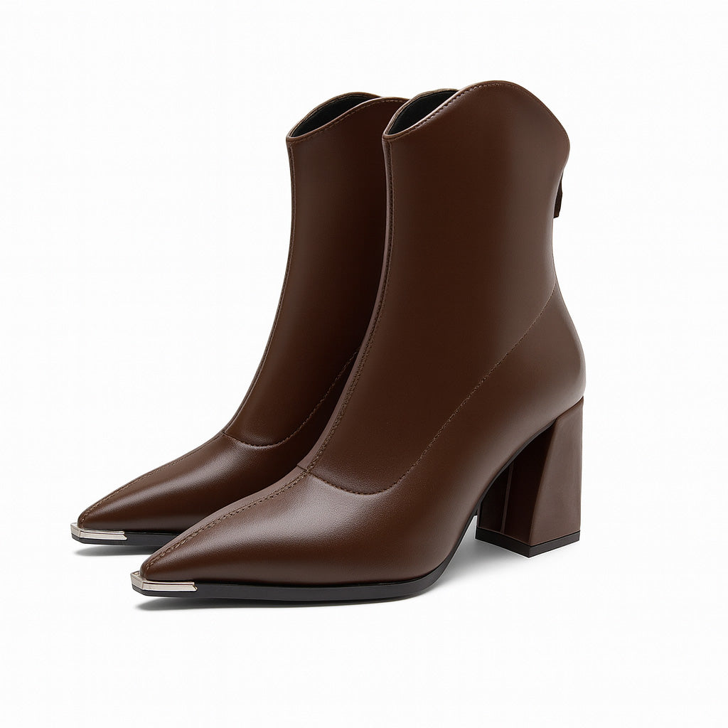 Pamelo | Damen-Frühjahrs-Stiefeletten mit spitzer Kappe und Absatz