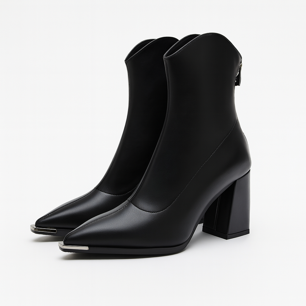Pamelo | Damen-Frühjahrs-Stiefeletten mit spitzer Kappe und Absatz