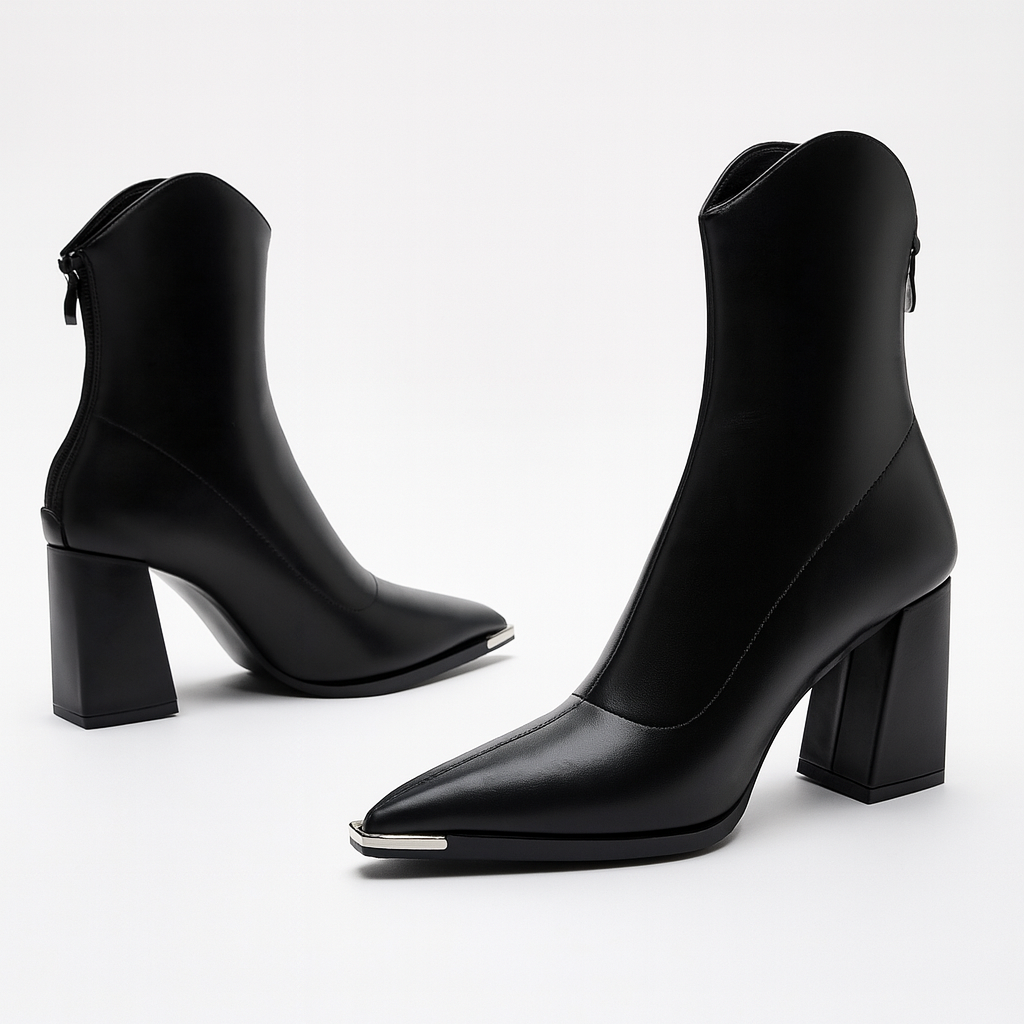 Pamelo | Damen-Frühjahrs-Stiefeletten mit spitzer Kappe und Absatz