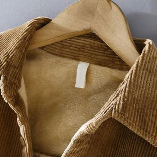 Hommes | Chaqueta cálida de pana con botones para hombre