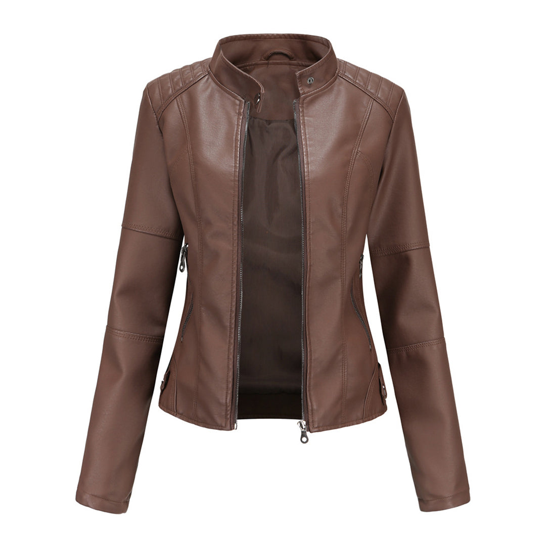 Parsha | Women's jacket with a stand-up collar and zippered pockets