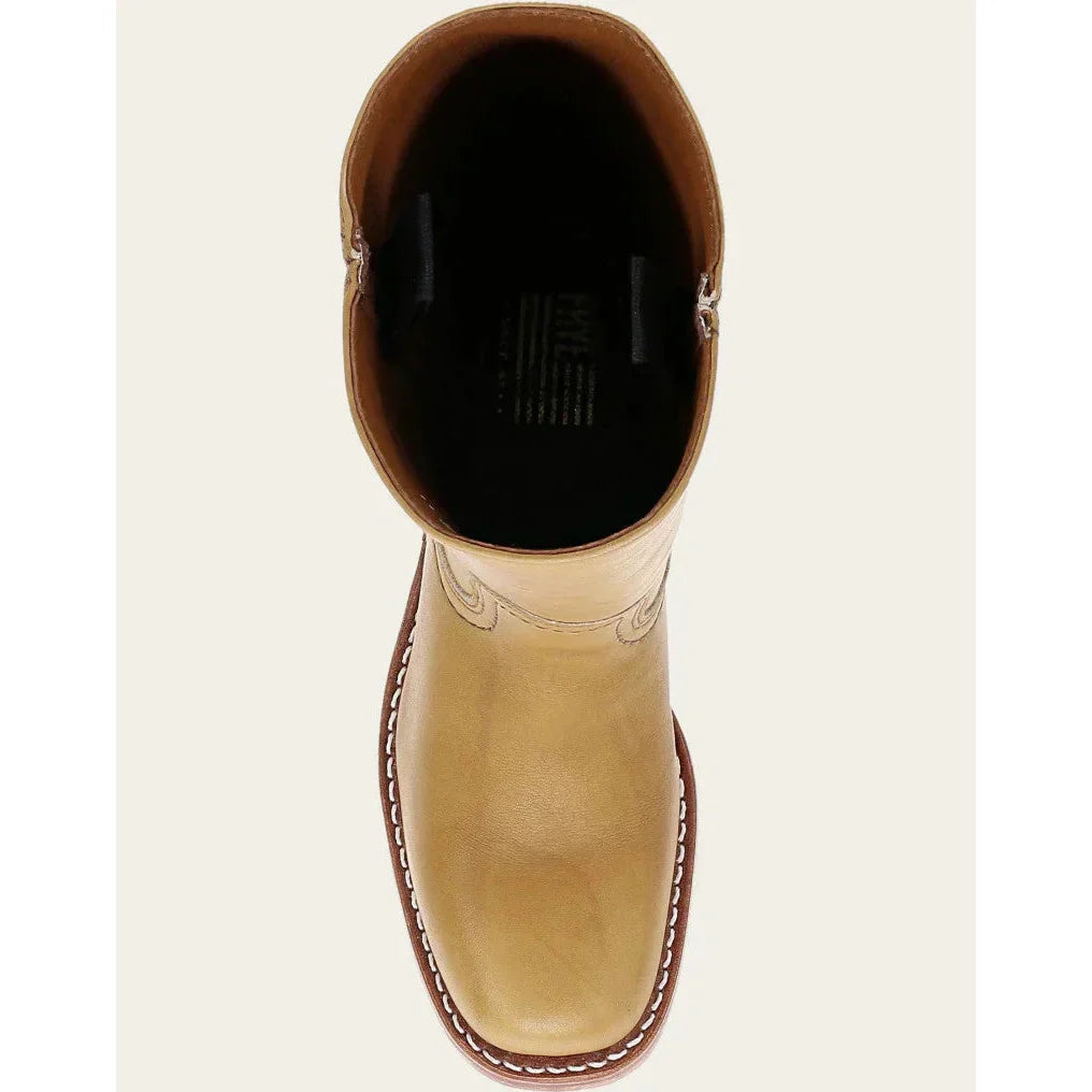 SUENTA Damen-Stiefel Kniehoch – Eckige Spitze & Blockabsatz