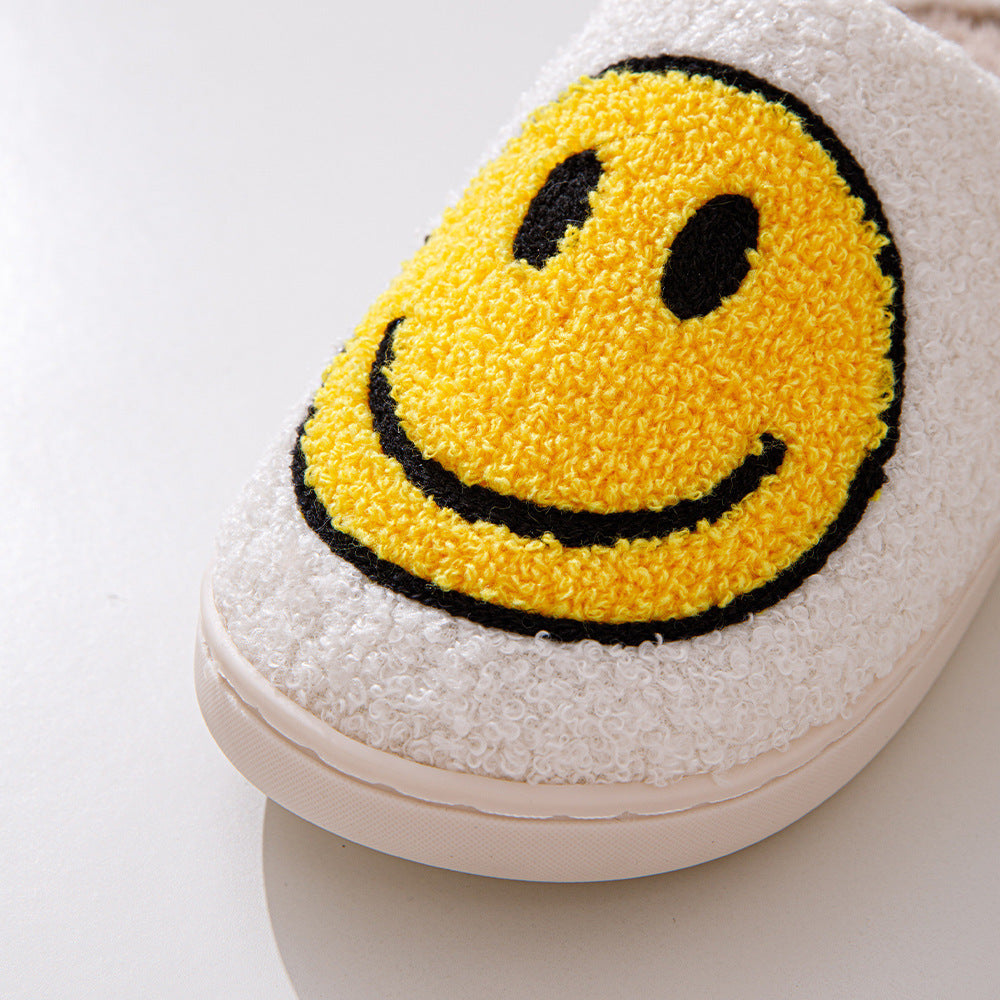 SUENTA Damen Hausschuhe Mit Smiley-Motiv Gefüttert Weiches Innenfutter
