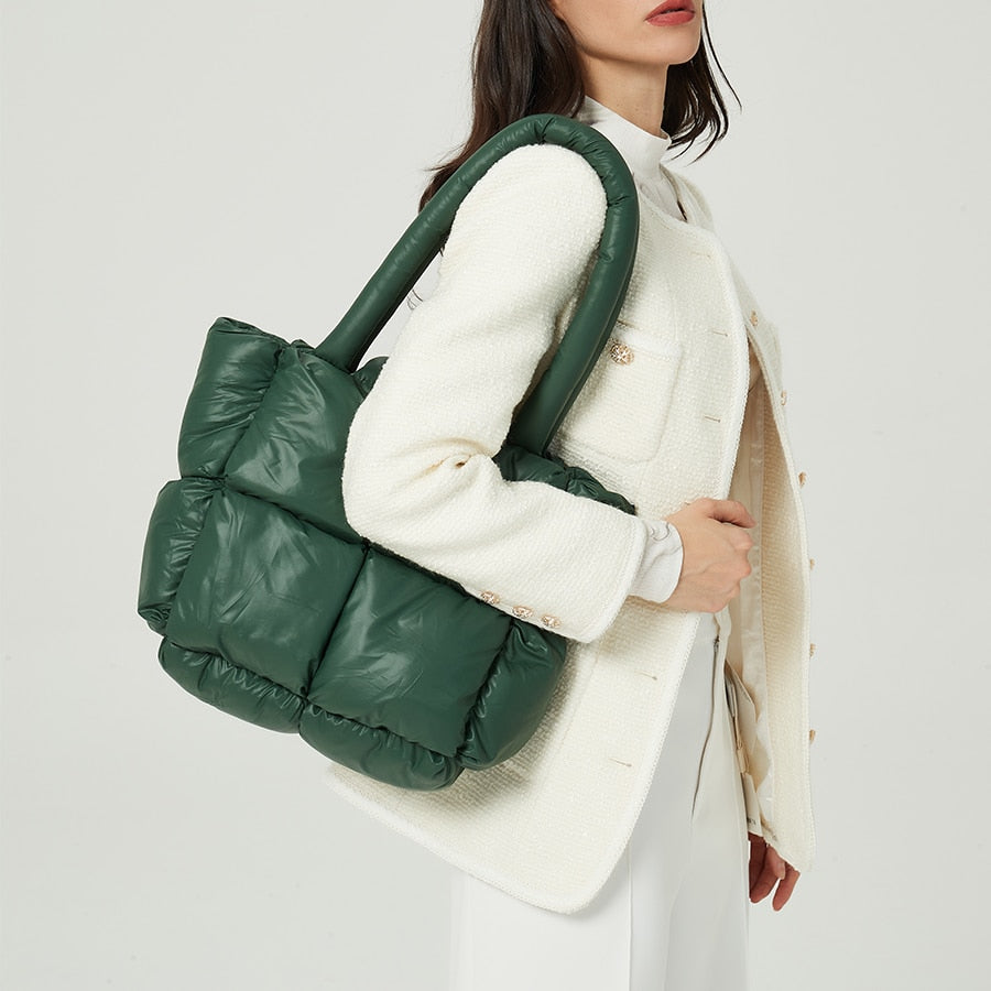 SUENTA Damen Shopper Handtasche Großzügigem Gepölsterter Struktur Weiche Polsterung