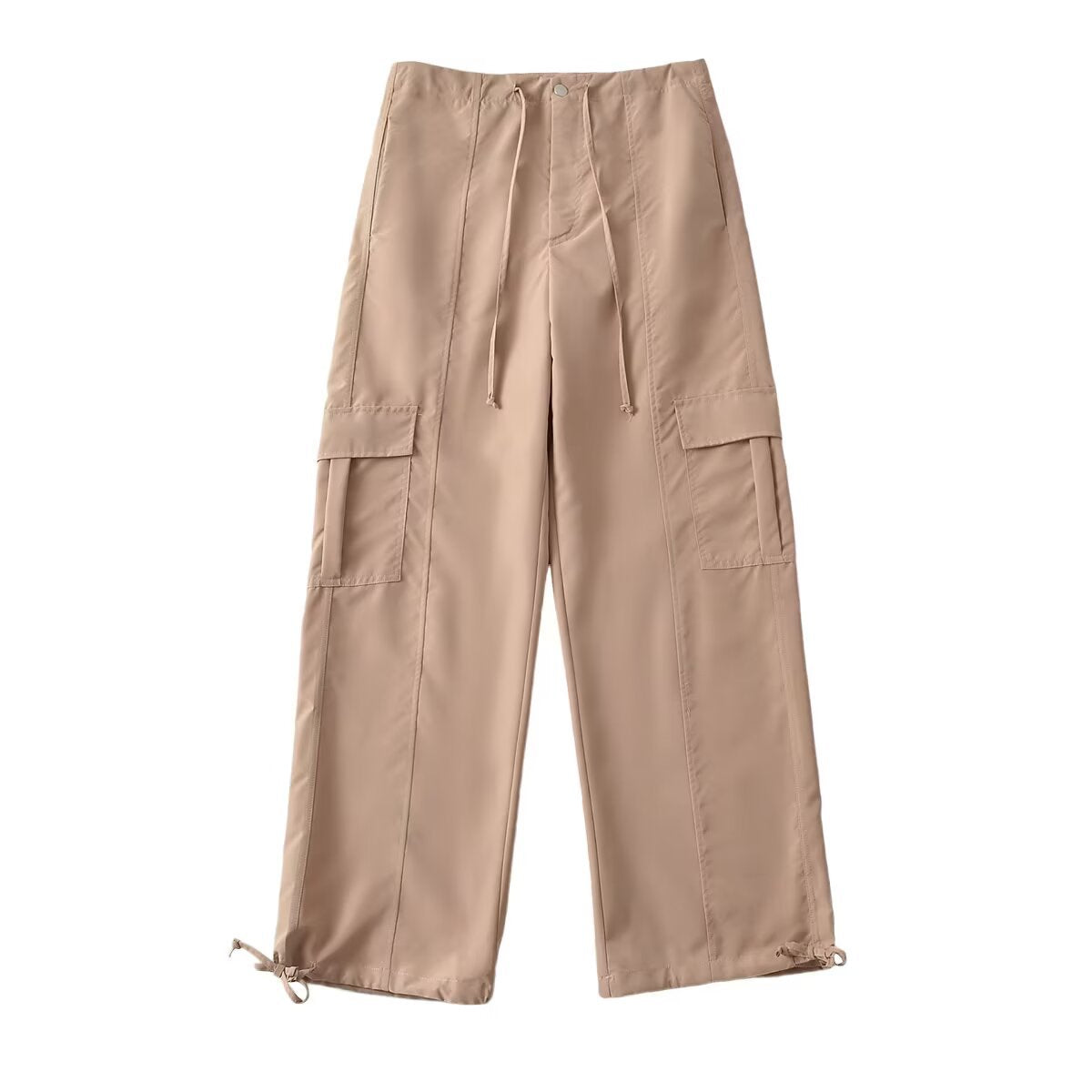 SUENTA Frauen eleganten weiten Cargo-Hose Stil und Funktionalität Alltag Freizeit Khaki