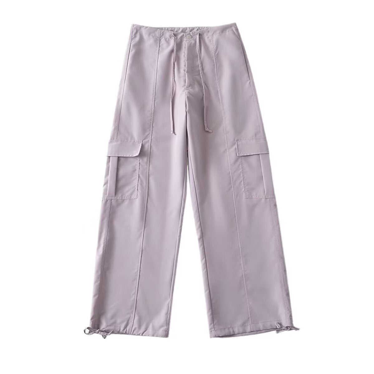 SUENTA Frauen eleganten weiten Cargo-Hose Stil und Funktionalität Alltag Freizeit Rosa