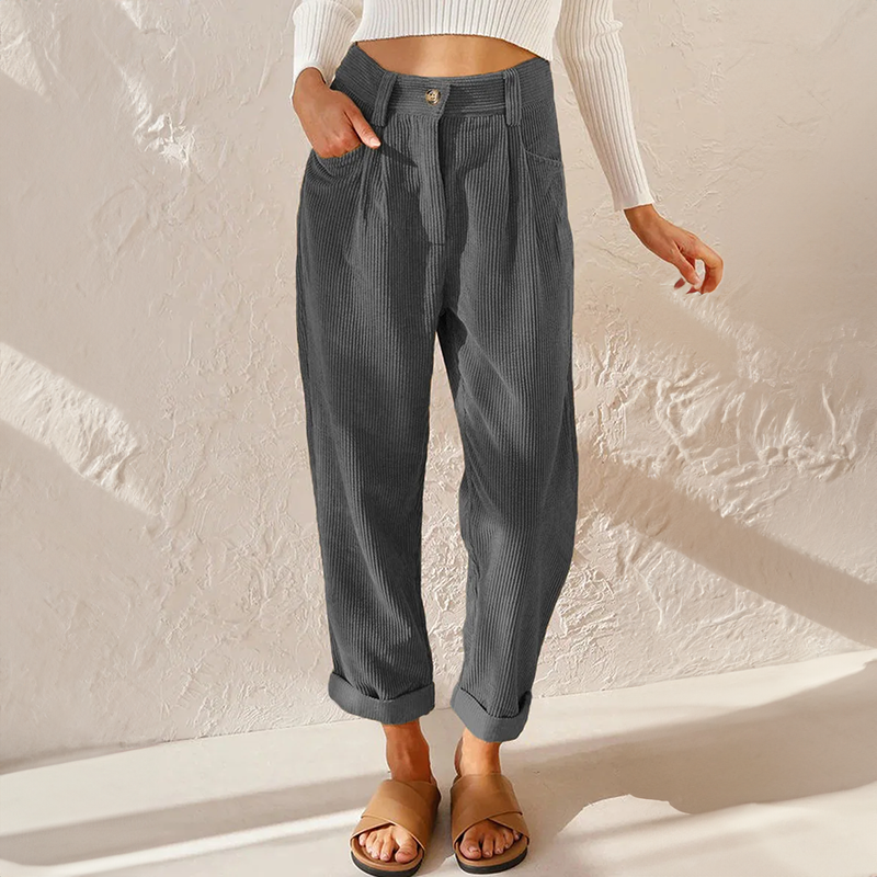 Dôre | Damen Sommer Hose Mit Hoher Taille Und Weitem Bein