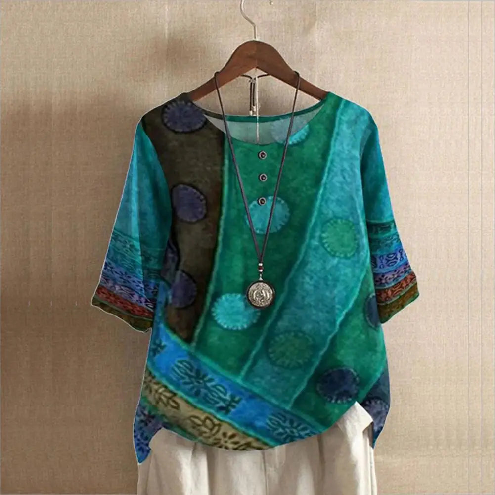 SUENTA Pamelo | Elegantes Top mit Rundhalsausschnitt Grün