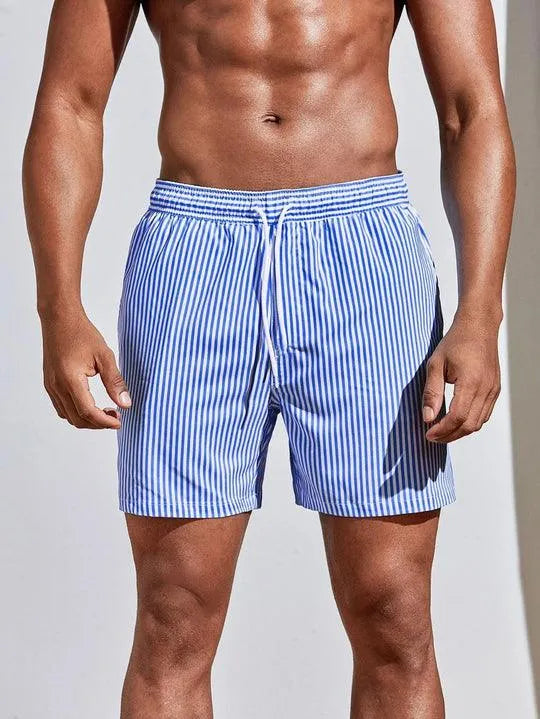 SUENTA Zahara | Streifen Badeshorts Badehose für Komfort und Stil Dunkelblau