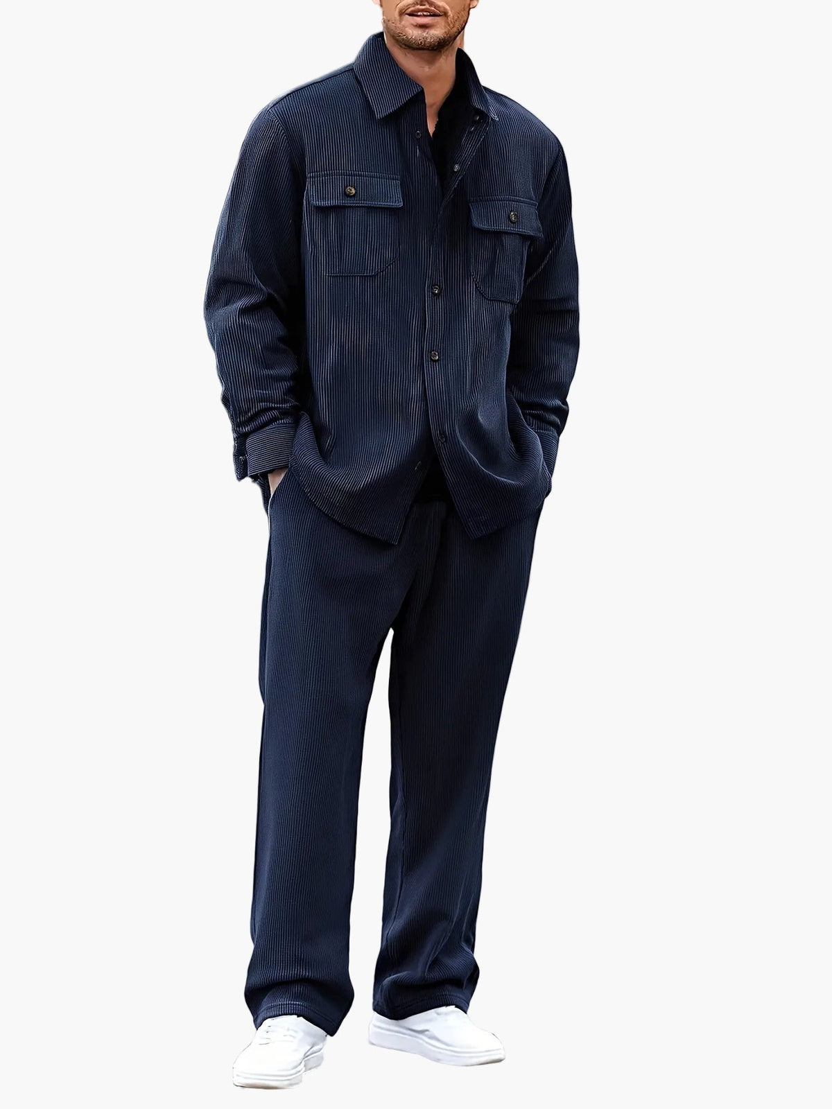 SUENTA Herren Freizeit Anzug Set Moderner, Lässiger Look Alltagstauglich