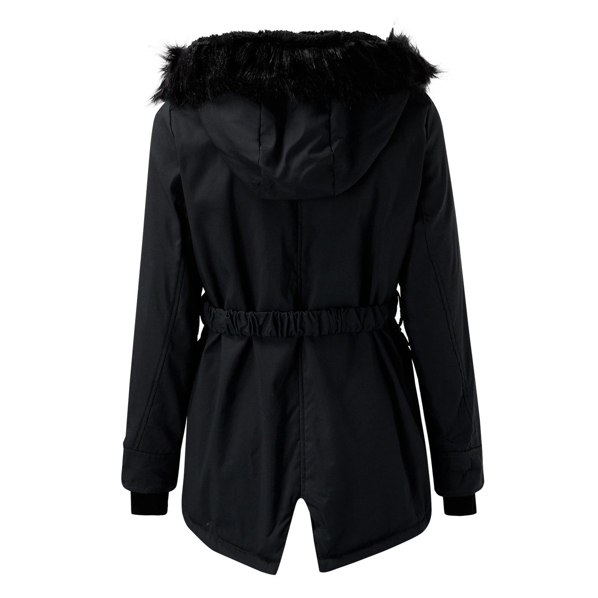 Amore | Damen Casual Warme Longline Kapuzen-Winterjacke