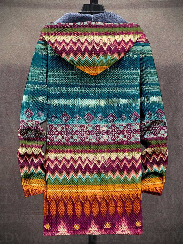 SUENTA Bersh | Kunstvolle Strickjacke mit Kapuze