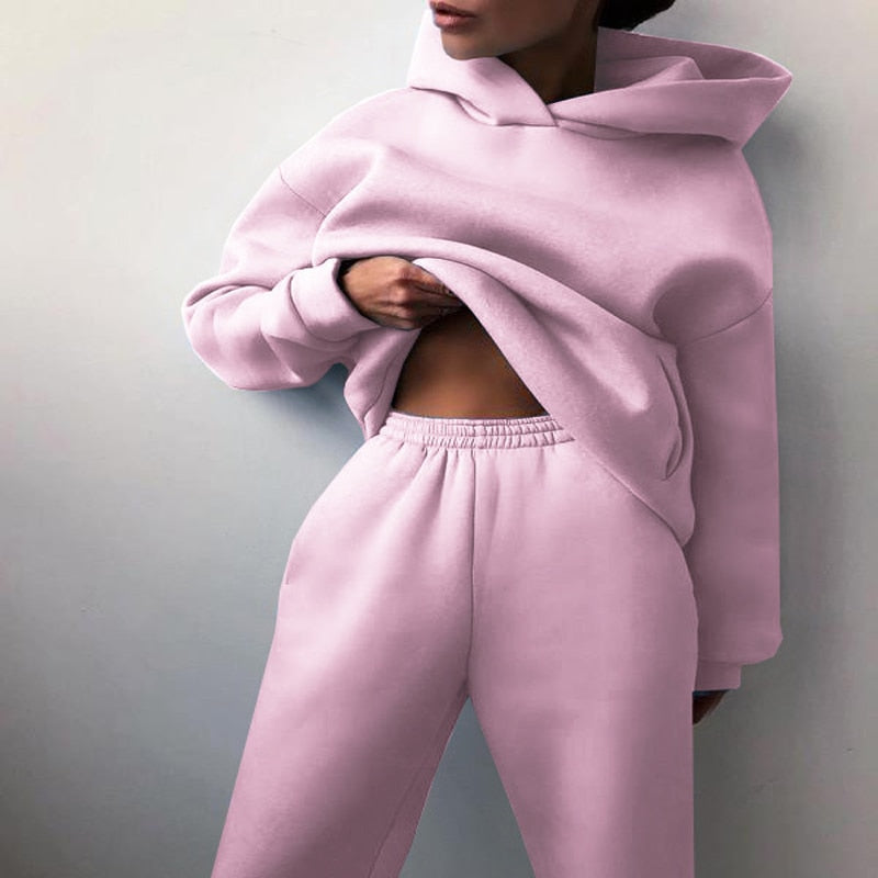 SUENTA Jogging-Set Synthetik-Mischgewebe Polyester Regular Fit Rosa